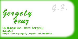 gergely henz business card